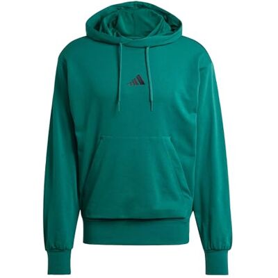 adidas Mezczyzni ESSENTIALS FEELCOZY FRENCH TERRY HOODIE, Collegiate Green/Black, XS adidas Mezczyzni ESSENTIALS FEELCOZY FRENCH TERRY HOODIE, Collegiate Green/Black, XS
