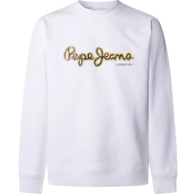 Pepe Jeans herr Dorian Crew sweatshirt, vit (vit), S, Vit (vit), S Pepe Jeans herr Dorian Crew sweatshirt, vit (vit), S, Vit (vit), S
