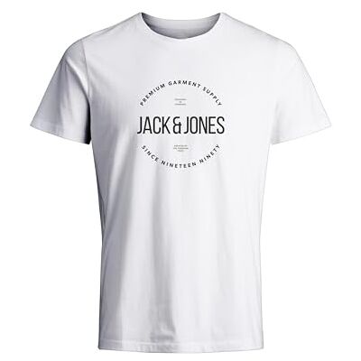 JACK & JONES JACK&JONES Jprblaaston Ss Tee Crew Neck FST, Ljus vit, M JACK & JONES JACK&JONES Jprblaaston Ss Tee Crew Neck FST, Ljus vit, M