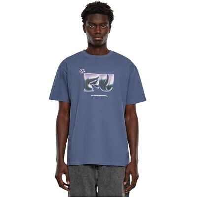 Tee herr utan krage t-shirt, blå, L, Vintageblue, L Tee herr utan krage t-shirt, blå, L, Vintageblue, L