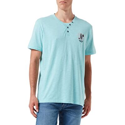 TOM TAILOR Herr serafino tshirt med tryck 1031578, 29800 Mint Haze Grindle, XXS TOM TAILOR Herr serafino tshirt med tryck 1031578, 29800 Mint Haze Grindle, XXS