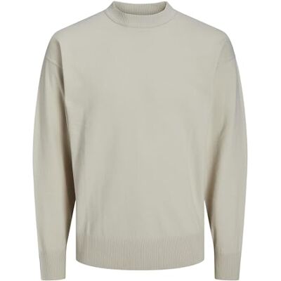 JACK & JONES JCOLLECTIVE stickad crew neck, Moonbeam, L JACK & JONES JCOLLECTIVE stickad crew neck, Moonbeam, L