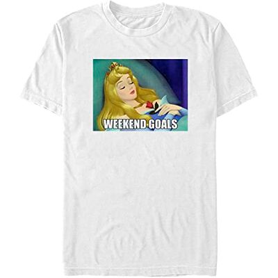 Disney Unisex Sleeping Beauty Aurora Meme Organic Short Sleeve t-shirt, vit, XXL, Vit, XXL Disney Unisex Sleeping Beauty Aurora Meme Organic Short Sleeve t-shirt, vit, XXL, Vit, XXL