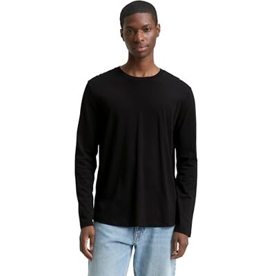 TOM TAILOR Denim herr långärmad t-shirt, 29999 Svart, M TOM TAILOR Denim herr långärmad t-shirt, 29999 Svart, M