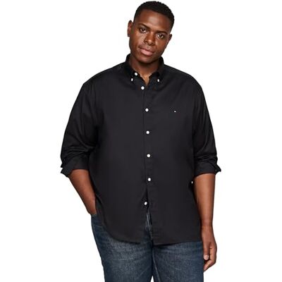 Tommy Hilfiger herr Bt-Core Flex Poplin Rf skjorta L/S, Svart, XXL Tommy Hilfiger herr Bt-Core Flex Poplin Rf skjorta L/S, Svart, XXL