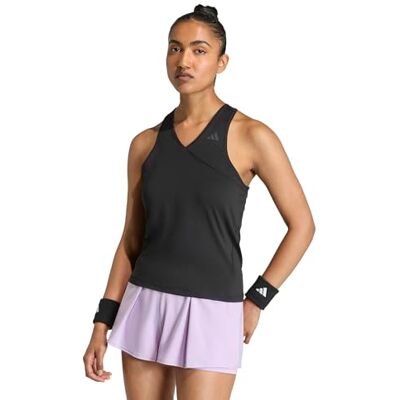 adidas dam Club Tennis Climacool V-Neck Tank Shirt, black, L adidas dam Club Tennis Climacool V-Neck Tank Shirt, black, L