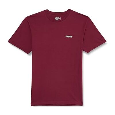 Vans Herr Scripted SS T-shirt, vinröd och vit, M, Vinröd och vit, M Vans Herr Scripted SS T-shirt, vinröd och vit, M, Vinröd och vit, M