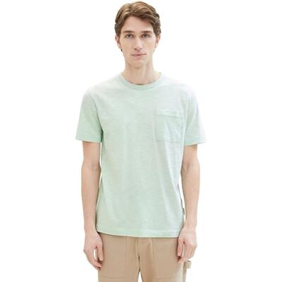TOM TAILOR T-shirt för män, 35717 – Mint finremsor, L TOM TAILOR T-shirt för män, 35717 – Mint finremsor, L