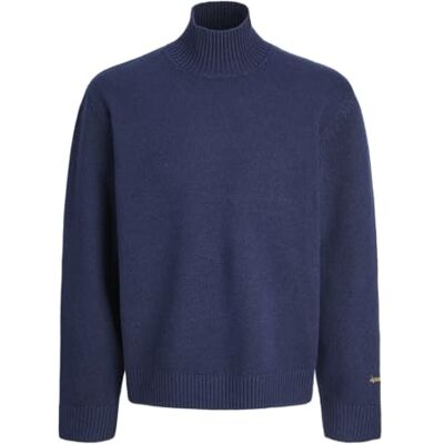JACK & JONES Jornorrebro Knit High Neck, Ocean Cavern, L JACK & JONES Jornorrebro Knit High Neck, Ocean Cavern, L