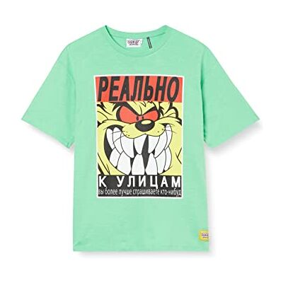 Koton Herr Tasmanian Devil överdimensionerad licensierad t-shirt, Grön (787), M Koton Herr Tasmanian Devil överdimensionerad licensierad t-shirt, Grön (787), M