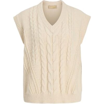 JACK & JONES Jxjosie Vest stickad, Vaniljis, M JACK & JONES Jxjosie Vest stickad, Vaniljis, M