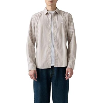 Levi's Ls Battery Hm Shirt Slim Rory Stripe Bri, rory randig ljus W, L Levi's Ls Battery Hm Shirt Slim Rory Stripe Bri, rory randig ljus W, L