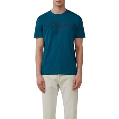 s.Oliver T-shirt med logotyptryck, bensin, L s.Oliver T-shirt med logotyptryck, bensin, L