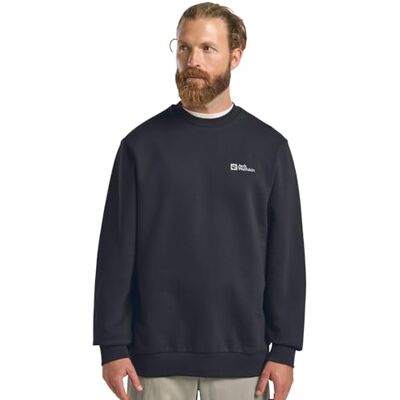 Jack Wolfskin Essential Crewneck M, mörk marinblå, S Jack Wolfskin Essential Crewneck M, mörk marinblå, S