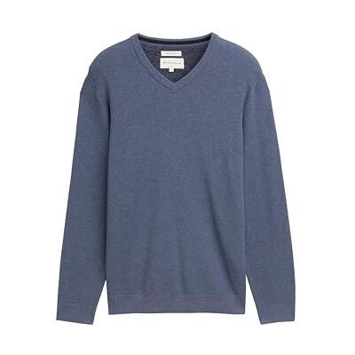 TOM TAILOR Herr 1047997 Pullover tröja, 18964-Vintage Indigo Blue Melange, M, 18964 Vintage Indigo Blue Melange, M TOM TAILOR Herr 1047997 Pullover tröja, 18964-Vintage Indigo Blue Melange, M, 18964 Vintage Indigo Blue Melange, M