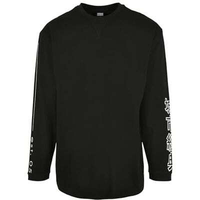 Urban Classics Mäns kinesiska symbol Oversized Ls T-shirt Urban Classics Mäns kinesiska symbol Oversized Ls T-shirt