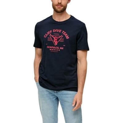 s.Oliver T-shirt för män, Blå 59d1, M s.Oliver T-shirt för män, Blå 59d1, M