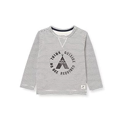 Noppies Bebisar pojkar B Stripe Ls trendig T-shirt, Vit sand – P670, 50 cm Noppies Bebisar pojkar B Stripe Ls trendig T-shirt, Vit sand – P670, 50 cm