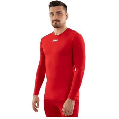 JAKO Unisex långärmad skjorta funktion, röd, XXL JAKO Unisex långärmad skjorta funktion, röd, XXL