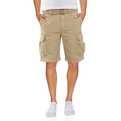 UNIONBAY Survivor cargoshorts för herr, med bälte, normal- och stor- och långstorlekar, Öken, 46 UNIONBAY Survivor cargoshorts för herr, med bälte, normal- och stor- och långstorlekar, Öken, 46