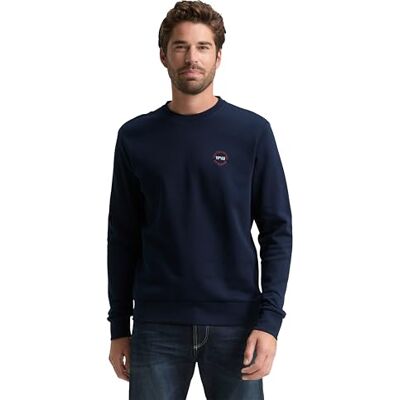 TOM TAILOR Sweatshirt för män, 10668 – himmelskaptensblå, M TOM TAILOR Sweatshirt för män, 10668 – himmelskaptensblå, M