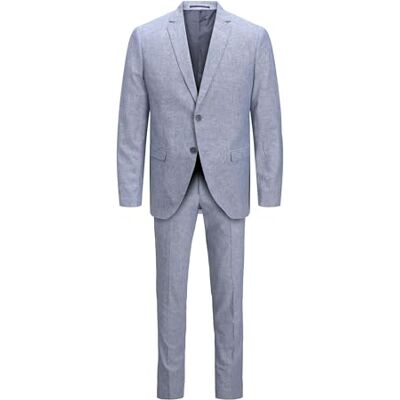 JACK & JONES JPRRIVIERA linne kostym smal passform SN PLS, Chambray blå/passform: smal passform, 68 Große Größen JACK & JONES JPRRIVIERA linne kostym smal passform SN PLS, Chambray blå/passform: smal passform, 68 Große Größen