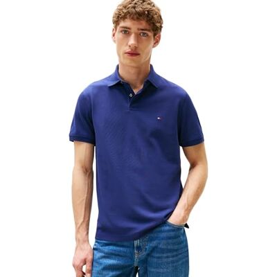 Tommy Hilfiger Herr S/S pikétröjor, Blå (Preppy Navy), XS Tommy Hilfiger Herr S/S pikétröjor, Blå (Preppy Navy), XS