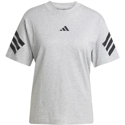 adidas Kobiety FUTURE ICONS THREE STRIPES T-SHIRT, medium grey heather, M adidas Kobiety FUTURE ICONS THREE STRIPES T-SHIRT, medium grey heather, M