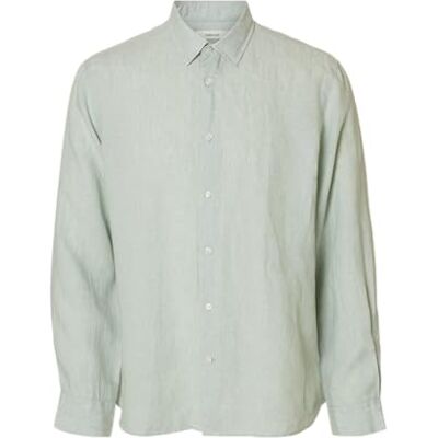 SELECTED MEN Slhregkylian Ls Classic Noos, Aqua Gray, L SELECTED MEN Slhregkylian Ls Classic Noos, Aqua Gray, L
