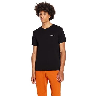 Giorgio Armani Kortärmad T-shirt med Milano/NY Herrlogotyp, Svart, XS Giorgio Armani Kortärmad T-shirt med Milano/NY Herrlogotyp, Svart, XS