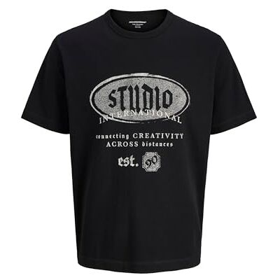 JACK & JONES Jormeadows Graphic Tee Ss Crew Neck, svart, S JACK & JONES Jormeadows Graphic Tee Ss Crew Neck, svart, S
