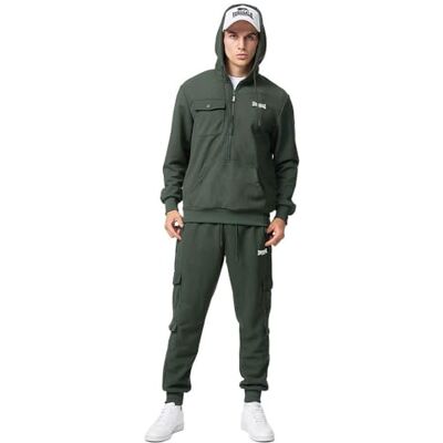 Lonsdale Herr träningsoverall med huva normal passform Corbalton Olive/White S, 117487, Oliv/vit, S Lonsdale Herr träningsoverall med huva normal passform Corbalton Olive/White S, 117487, Oliv/vit, S