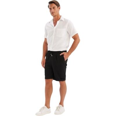 DeFacto Bermudashorts för män, chino, korta byxor – stretchbyxor, Jorts-byxor, svart 28, svart, 28 DeFacto Bermudashorts för män, chino, korta byxor – stretchbyxor, Jorts-byxor, svart 28, svart, 28