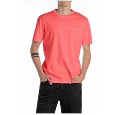Replay Basics mäns crew neck t-shirt av bomull, 556 Poppy Red, L Replay Basics mäns crew neck t-shirt av bomull, 556 Poppy Red, L