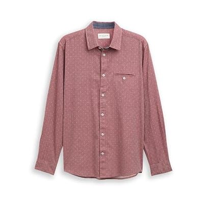 TOM TAILOR herrskjorta, 38958 – Röd Dobby Structure, 3XL TOM TAILOR herrskjorta, 38958 – Röd Dobby Structure, 3XL