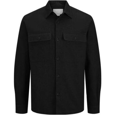 JACK & JONES JACK&JONES JPRRAYMOND Melange SOLID Overshirt LS SN skjortjacka, svart skönhet/passform: Comfort FIT, L, Svart skönhet/passform: bekväm passform, L JACK & JONES JACK&JONES JPRRAYMOND Melange SOLID Overshirt LS SN skjortjacka, svart skönhet/passform: Comfort FIT, L, Svart skönhet/passform: bekväm passform, L