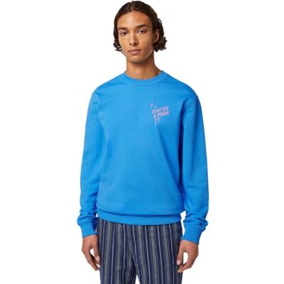 Scotch & Soda Regular Fit Left Chest Logo Sweatshirt, Aqua Blue 410, XXL Scotch & Soda Regular Fit Left Chest Logo Sweatshirt, Aqua Blue 410, XXL