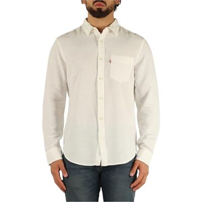 Levi's Kortärmad klassisk ficka T-shirt för män, Ljus vit, XL Levi's Kortärmad klassisk ficka T-shirt för män, Ljus vit, XL