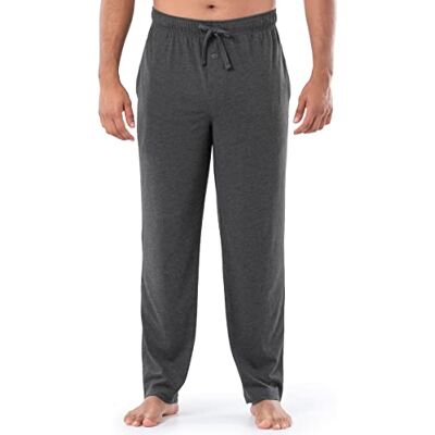 Fruit of the Loom Stickad herrpyjamas i utökad storlek (1 och 2-pack), Carbon Heather, XXL tall Fruit of the Loom Stickad herrpyjamas i utökad storlek (1 och 2-pack), Carbon Heather, XXL tall