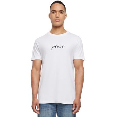 Peace Wording EMB Tee män vit XXL, Vit, XXL Peace Wording EMB Tee män vit XXL, Vit, XXL
