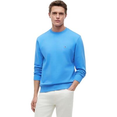 Tommy Hilfiger Blå tröja för män Essential Terry, Blå stav, XL Tommy Hilfiger Blå tröja för män Essential Terry, Blå stav, XL
