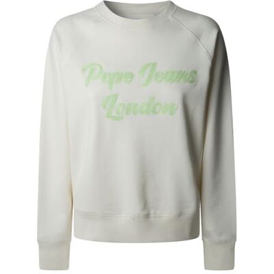Pepe Jeans ALISON sweatshirt, vit (mossé vit), S, Vit (mousse vit), S Pepe Jeans ALISON sweatshirt, vit (mossé vit), S, Vit (mousse vit), S