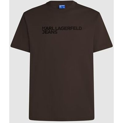 KARL LAGERFELD JEANS , Herr, Vanlig Kortärm Essential Logo T-Shirt, Vanlig Fit, Brun, XXL KARL LAGERFELD JEANS , Herr, Vanlig Kortärm Essential Logo T-Shirt, Vanlig Fit, Brun, XXL
