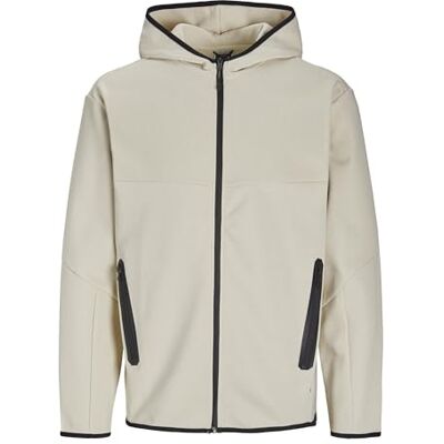 JACK & JONES JACK&JONES Jcofusion Sweat Zip Hood Noos, Månstrål/detalj: melangé, XS JACK & JONES JACK&JONES Jcofusion Sweat Zip Hood Noos, Månstrål/detalj: melangé, XS