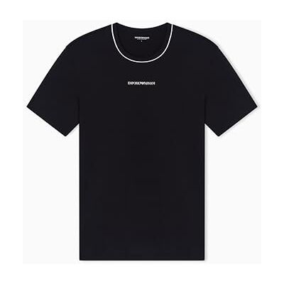 Giorgio Armani Mäns UNDERLINED Logoband Crew Neck T-Shirt Svart L Giorgio Armani Mäns UNDERLINED Logoband Crew Neck T-Shirt Svart L