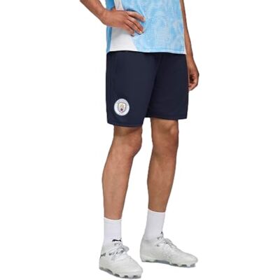PUMA Manchester City FC Herr Träningsshorts med Ficka 25/26, Blå (Deep Navy), L PUMA Manchester City FC Herr Träningsshorts med Ficka 25/26, Blå (Deep Navy), L