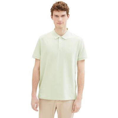 TOM TAILOR 1031006 Basic Piqué pikétröja för män, 35169 Tender Sea Green, S TOM TAILOR 1031006 Basic Piqué pikétröja för män, 35169 Tender Sea Green, S