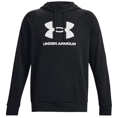 Under Armour Rival Fleece Box Logo Huvtröja, Löparluvtröja med grafisk logotyp, Tröja med huva för män med ficka Män Under Armour Rival Fleece Box Logo Huvtröja, Löparluvtröja med grafisk logotyp, Tröja med huva för män med ficka Män