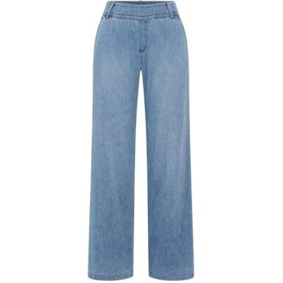 Brax Style Maine Wide Benform i casual denim slip-on-byxor, 28 Använd ljusblå, 31W x 32L Brax Style Maine Wide Benform i casual denim slip-on-byxor, 28 Använd ljusblå, 31W x 32L