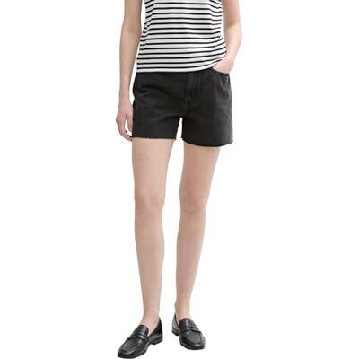 TOM TAILOR Denim bermudajeans shorts för kvinnor, 10214 – ren mörk sten grå denim, S TOM TAILOR Denim bermudajeans shorts för kvinnor, 10214 – ren mörk sten grå denim, S